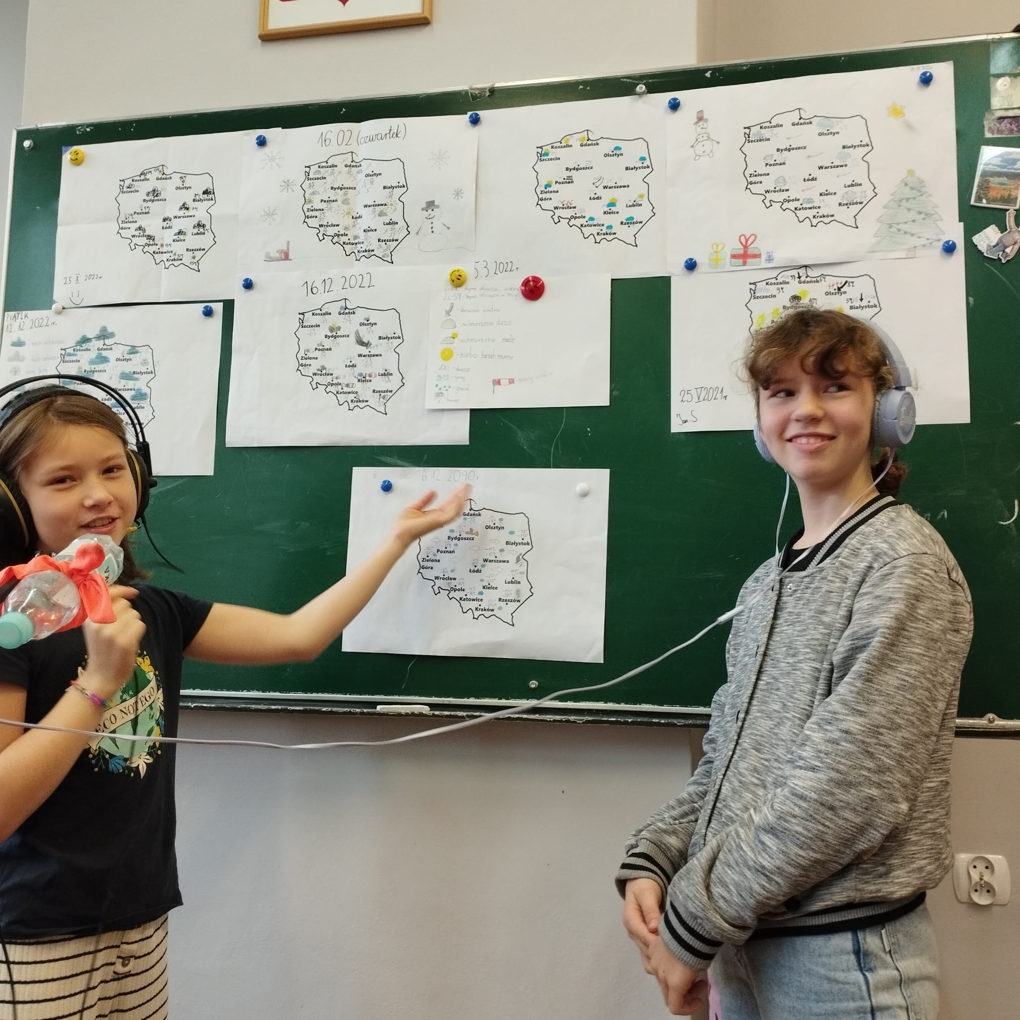 Prezenterzy pogody  w klasach 4
