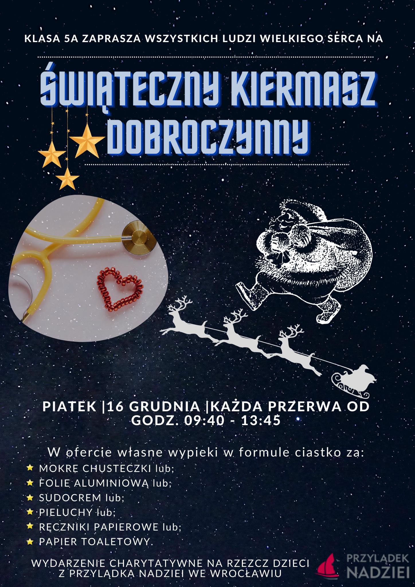 Kiermasz Charytatywny dla dzieci z „Przylądka Nadziei we Wrocławiu”